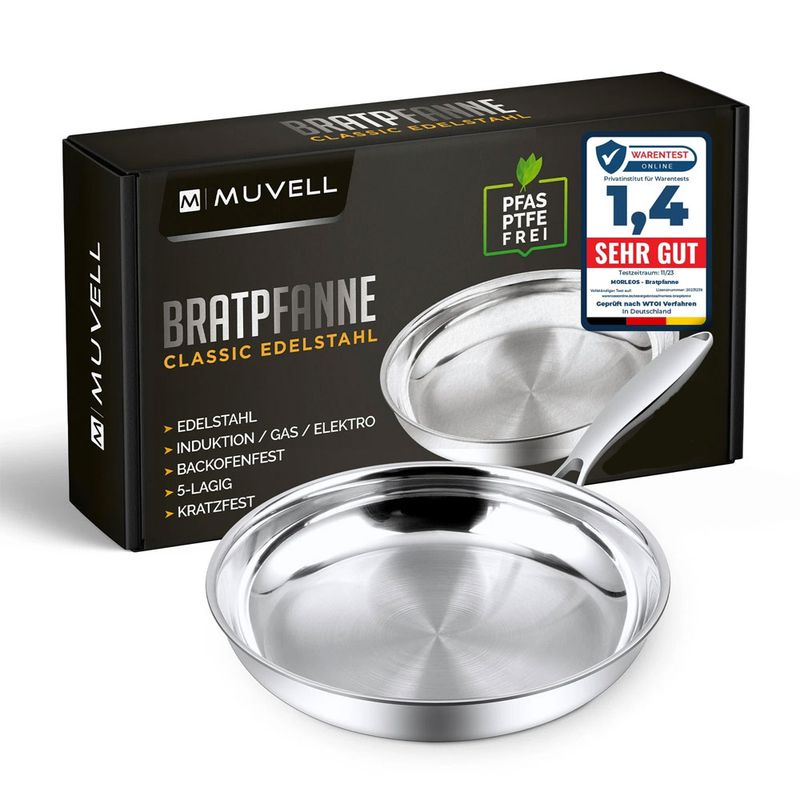 Bratpfanne Classic Edelstahl Induktion 32 cm