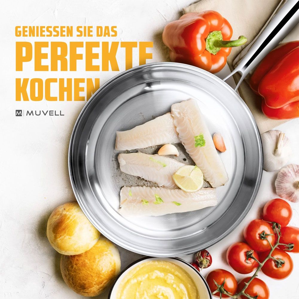 Bratpfanne Classic Edelstahl Induktion 32 cm