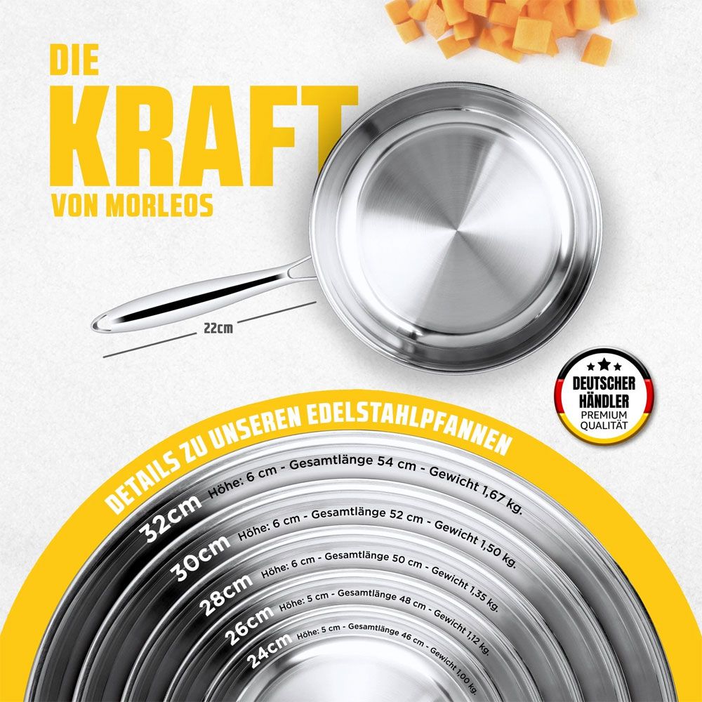 Bratpfanne Classic Edelstahl Induktion 32 cm