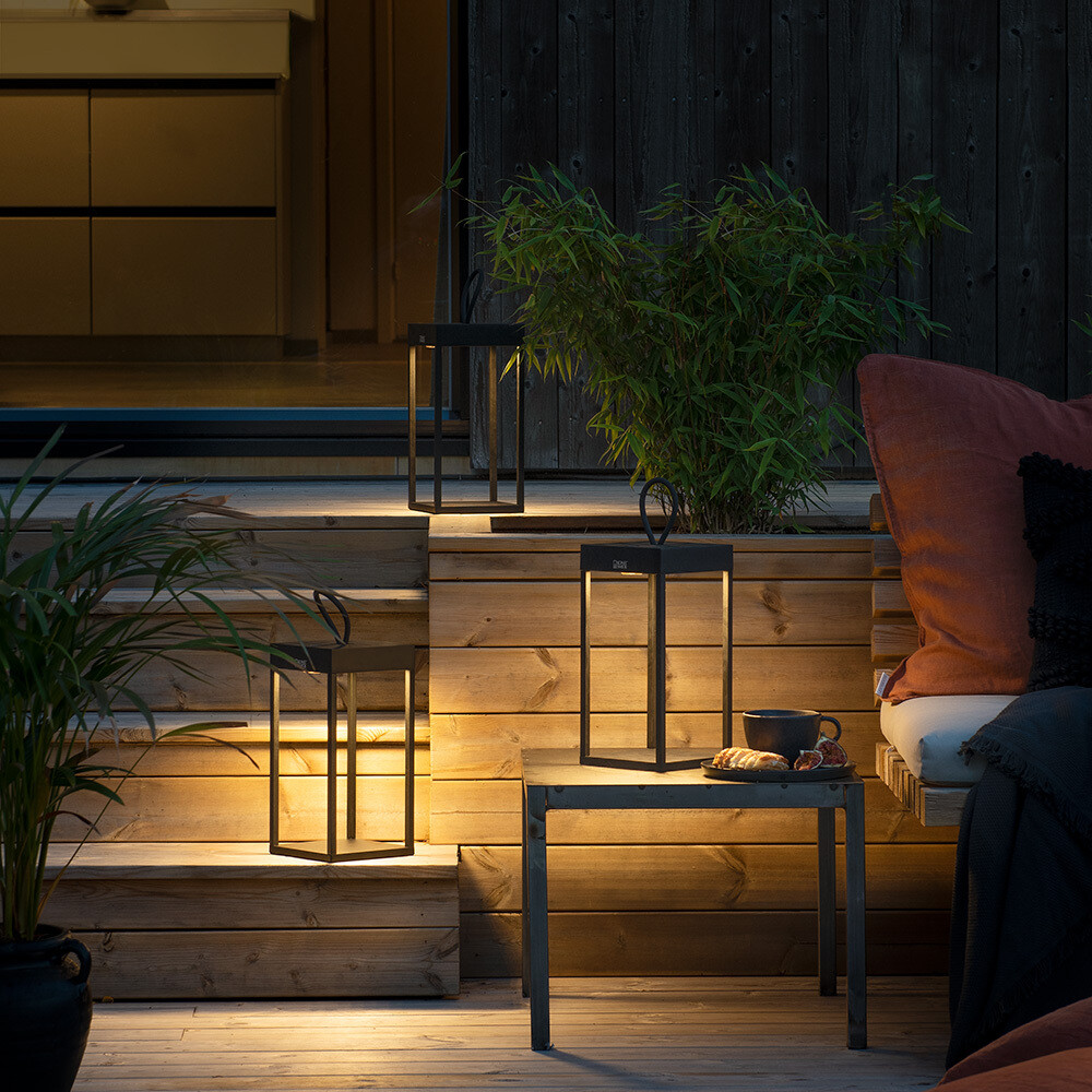 RAVELLO LED-Laterne mit Akku für In- und Outdoor