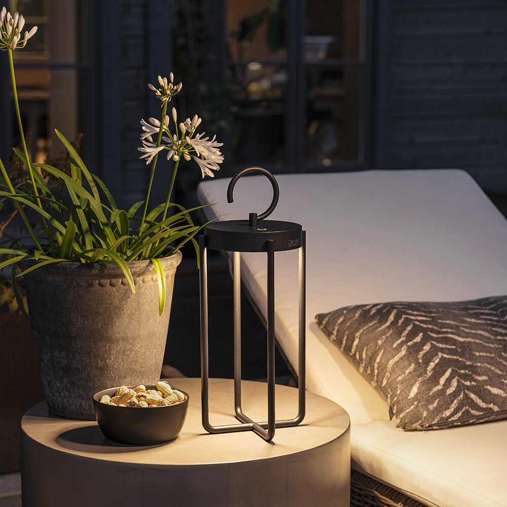 MANOROLA LED-Laterne mit Akku für In- und Outdoor