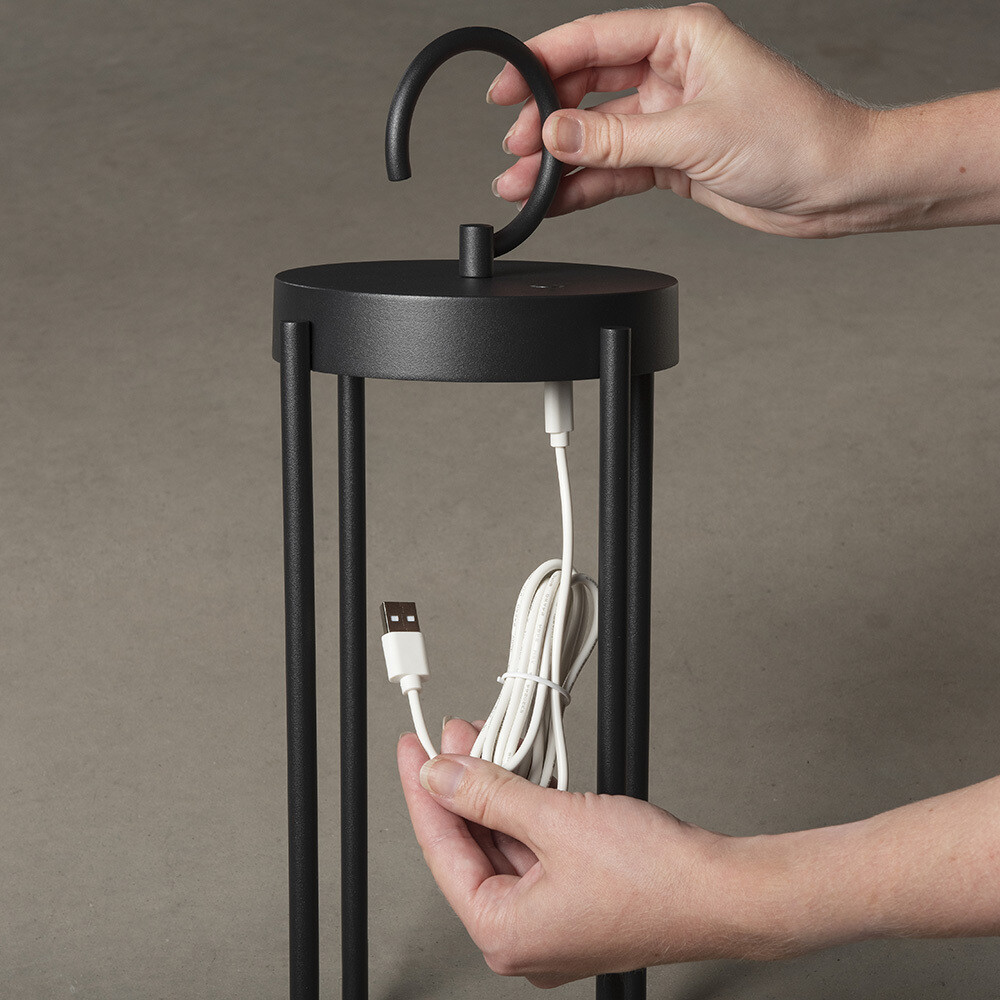 MANOROLA LED-Laterne mit Akku für In- und Outdoor
