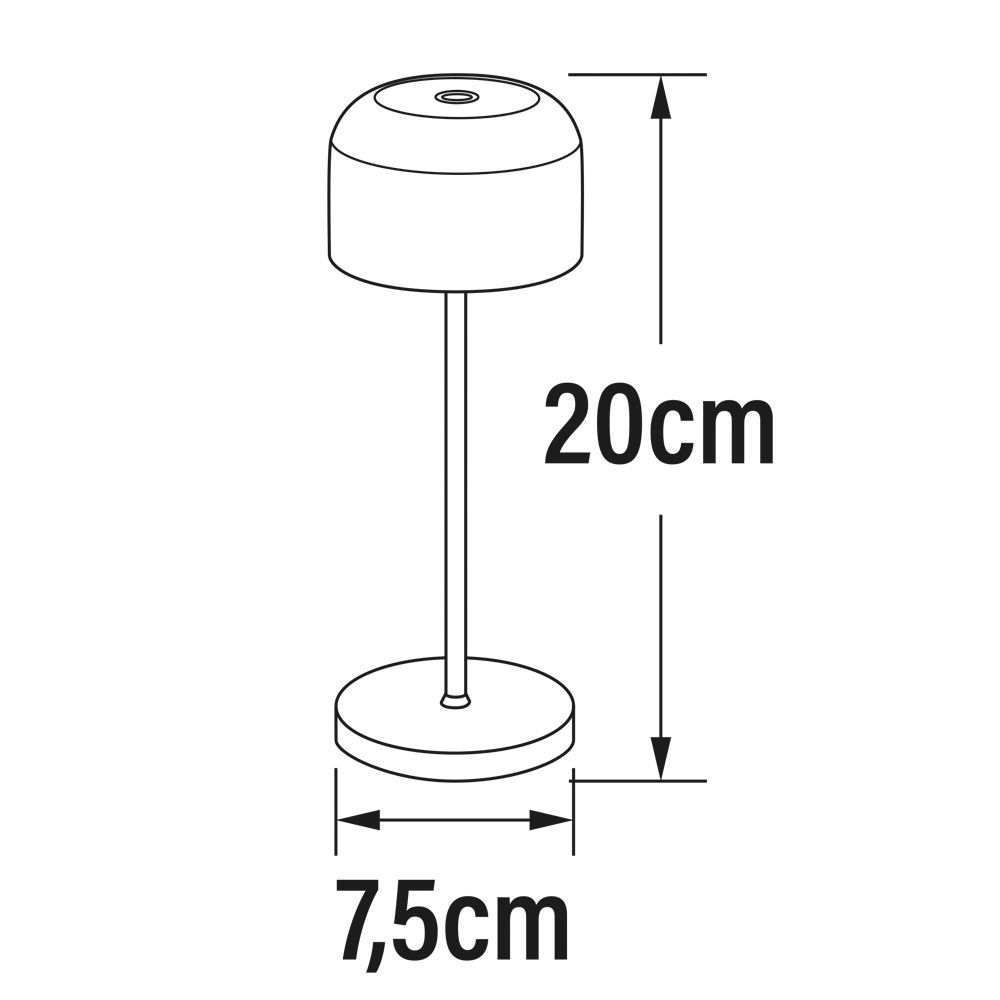 LILLE LED-Tischlampe klein mit Akku