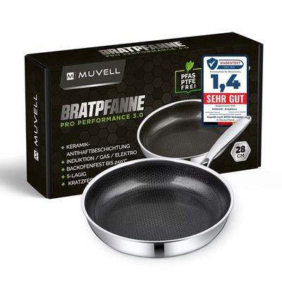 Wabenstruktur Bratpfanne Induktion Antihaft 28 cm