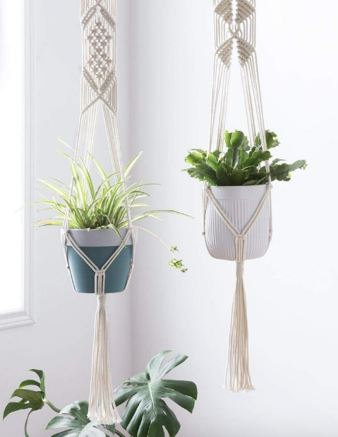 Set of 2 Macrame Plant Hangers