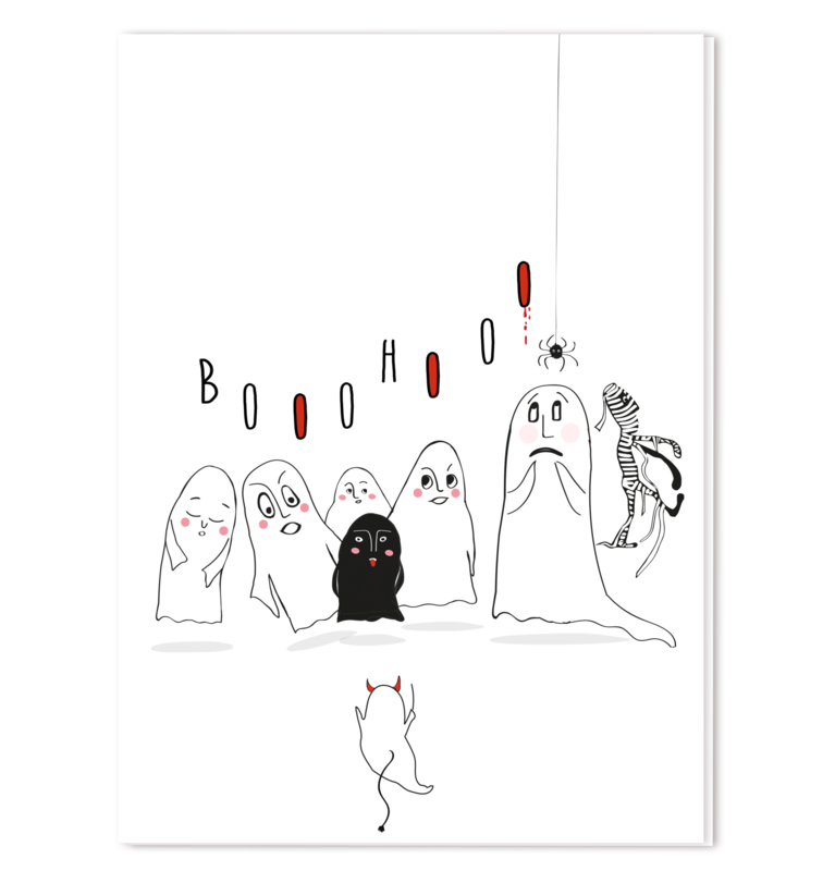 Grusskarte 'Halloween Gespenster' Grusskarte 'Halloween Gespenster'