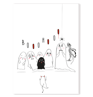 Grusskarte 'Halloween Gespenster'