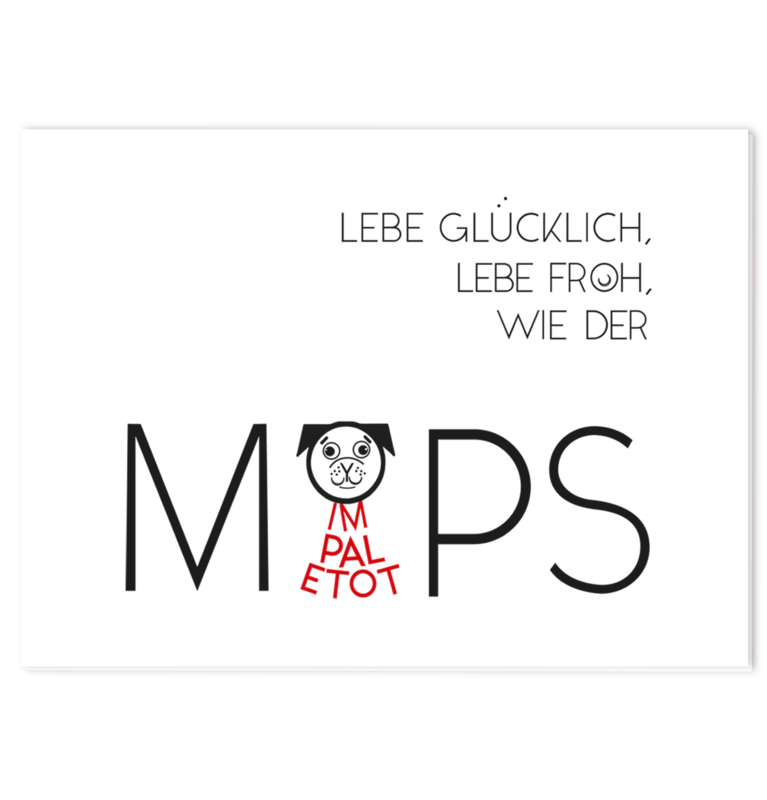 Grusskarte 'Lebe glücklich, lebe froh ...' Grusskarte 'Lebe glücklich, lebe froh ...'
