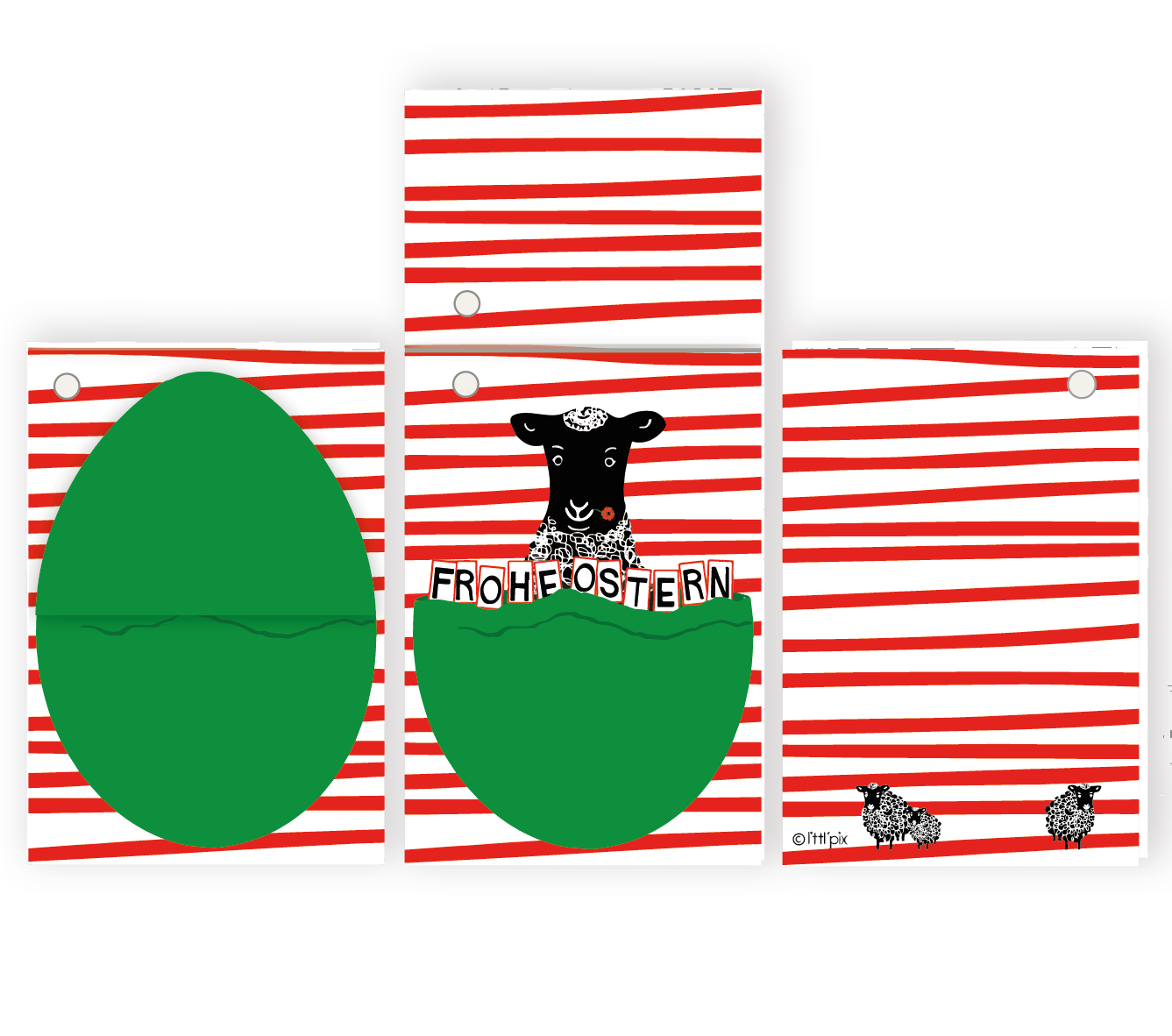 Osterei Geschenkanhänger  'Osterlamm'