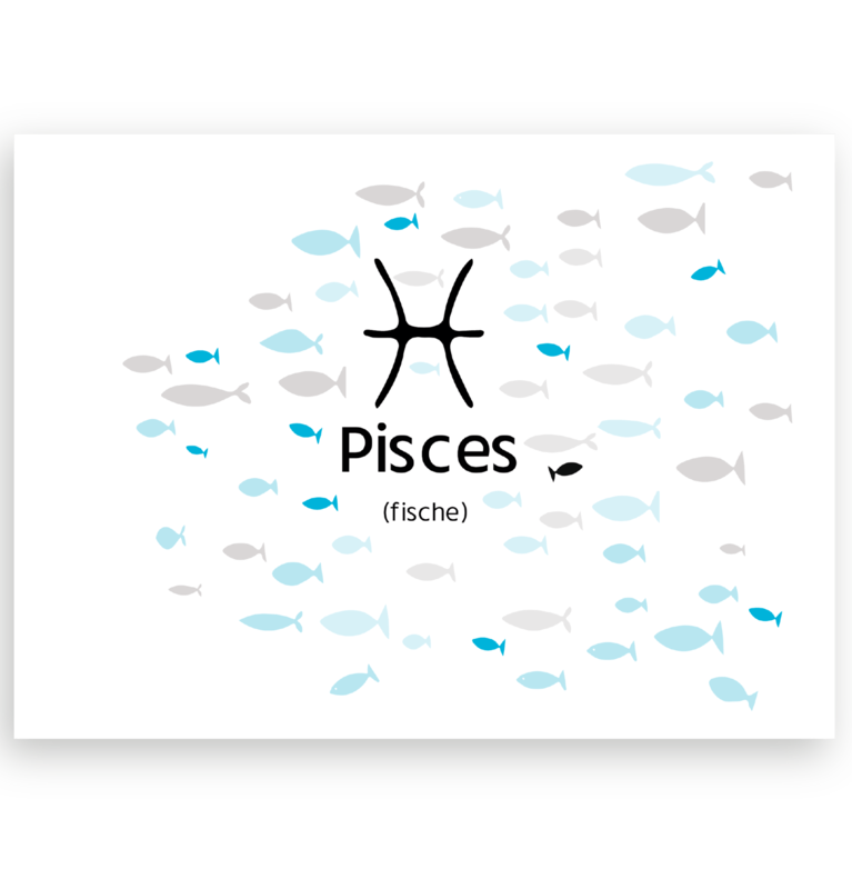 Sternzeichenkarte - typisch Fische!