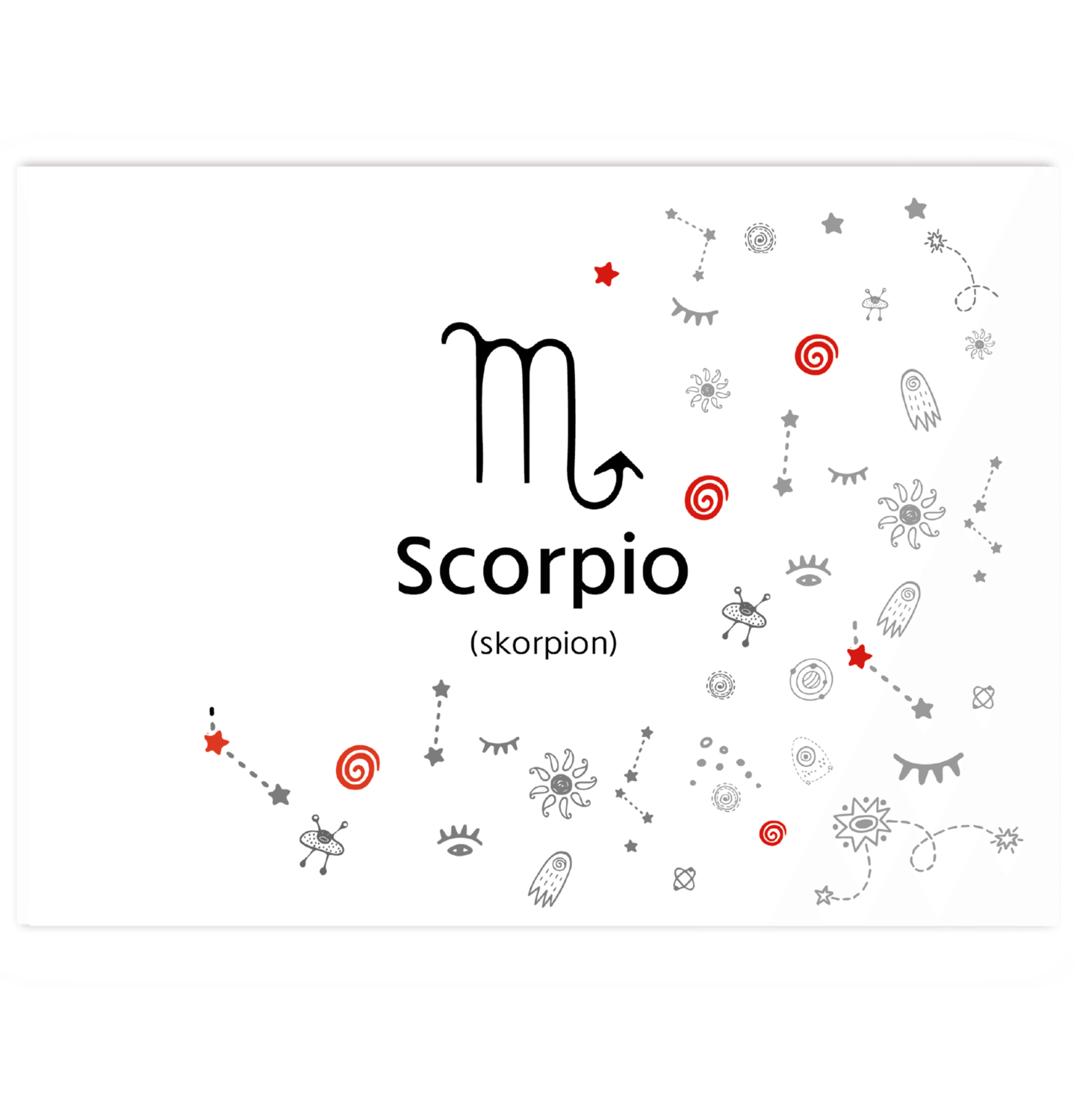 Sternzeichenkarte - typisch Skorpion!