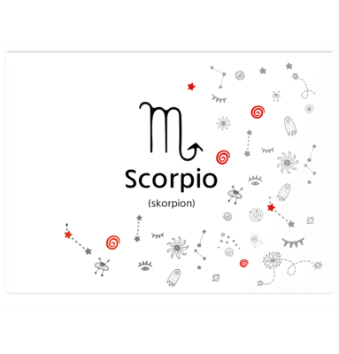 Sternzeichenkarte - typisch Skorpion!