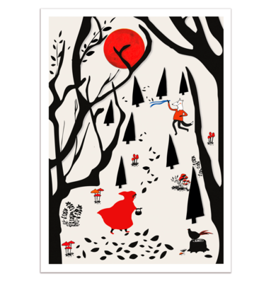 Märchenkarte 'Rotkäppchen'