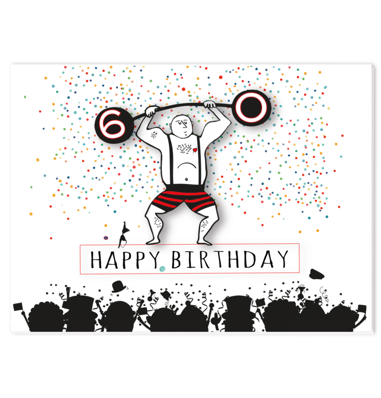 Grusskarte 'Happy Birthday' 60 Jahre!