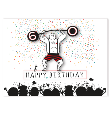 Grusskarte 'Happy Birthday' 60 Jahre!