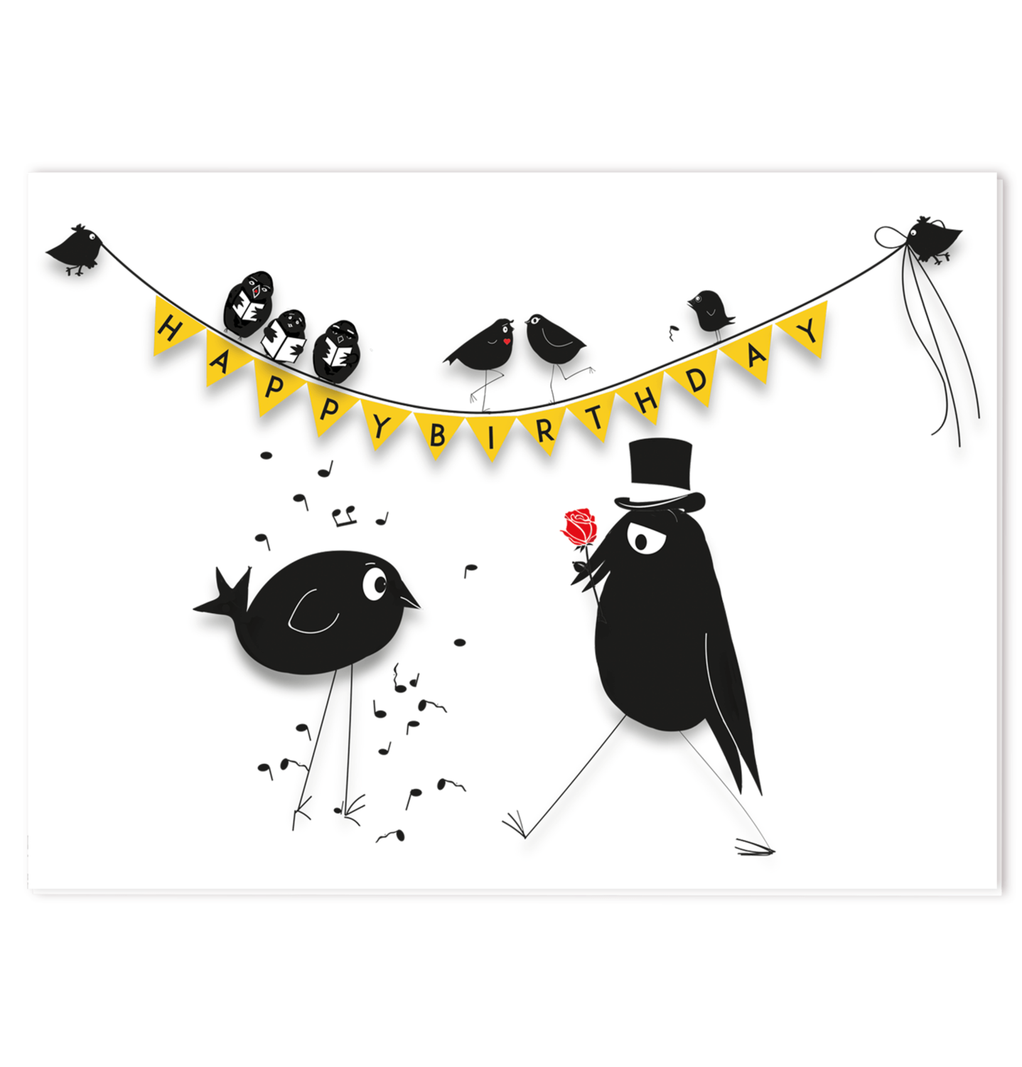 Grusskarte 'Happy Birthday Birds'