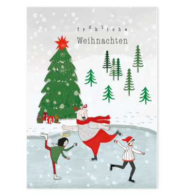 Grusskarte  'Fröhliche Weihnachten'