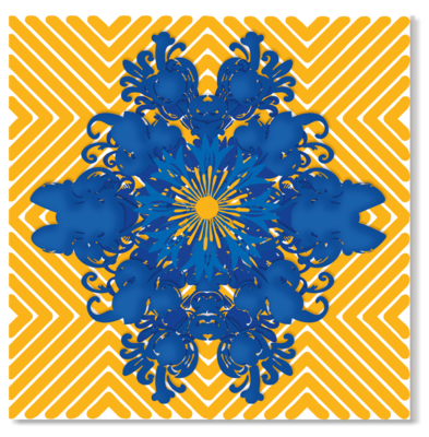 Grusskarte, Blue Prints 'Azulejo Nummer 2 - Blaue Blume'
