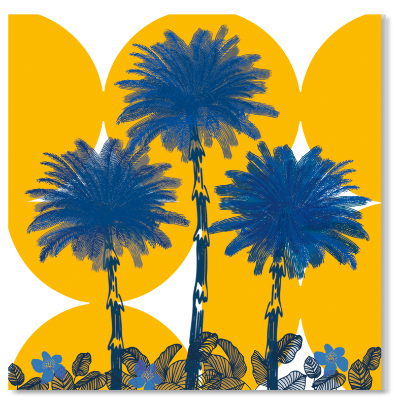 Grusskarte, Blue Prints  'Californian Dreaming'