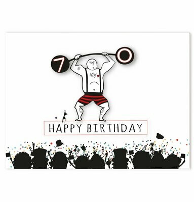 Grusskarte 'Happy Birthday' 70 Jahre!