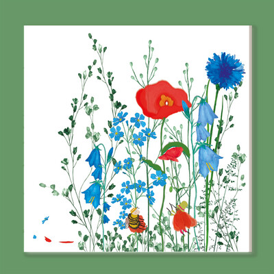 Gruss- und Glückwunschkarte 'Wiesenblumen'
