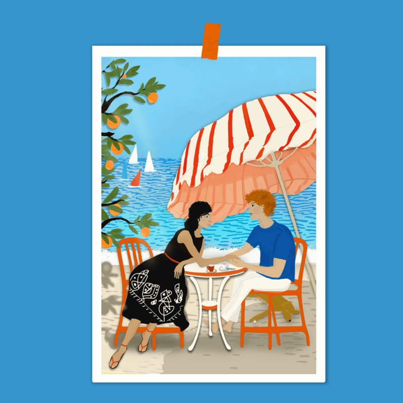 Print -  Mehr Meer  -  kleiner Posterdruck DIN A5