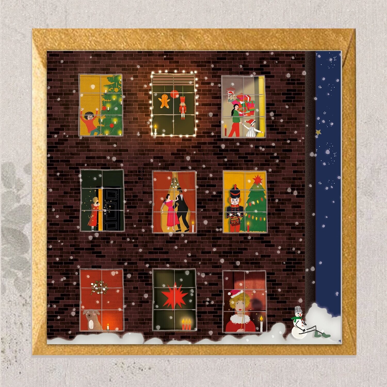 Weihnachtskarte,  das Weihnachtshaus