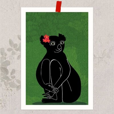AnimalPrint - Indri, der Lemur - kleines Poster, DIN A5