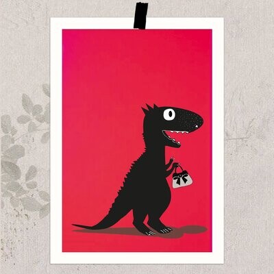 AnimalPrint - der Dinosaurier - kleines Poster, DIN A5