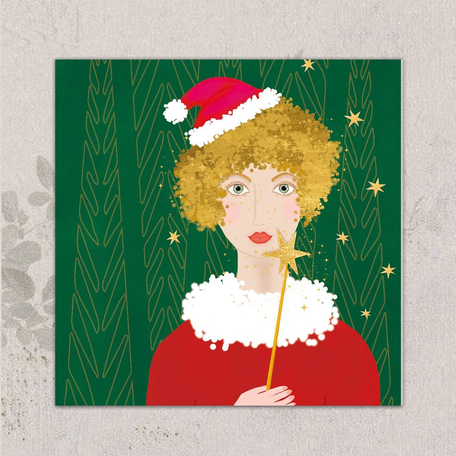 Weihnachtskarte,  Weihnachtsengel