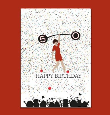 Grusskarte zum runden Geburtstag 'Happy Birthday ' 50, 60, 70, 80 Jahre!
