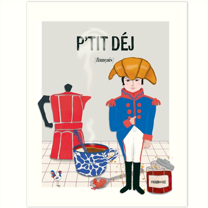 Print - Kitchen Art - Croissants! Kleines Poster 21 x 25 cm