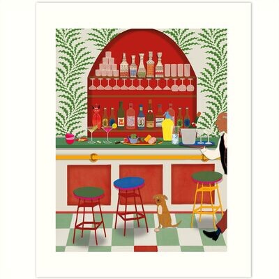 Print - Kitchen Art - Drinks und Tapas - Kleines Poster 21 x 25 cm