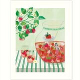 Print - Kitchen Art - Bowle im Garten -  Kleines Poster 21 x 25 cm