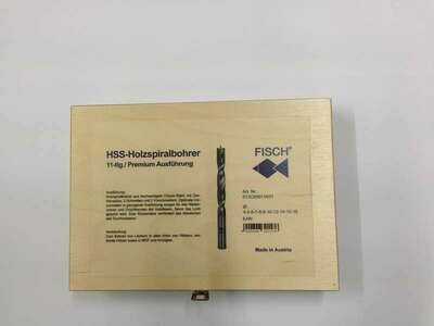 HSS-Holzspiralbohrer 11-teilig (FISCH)
