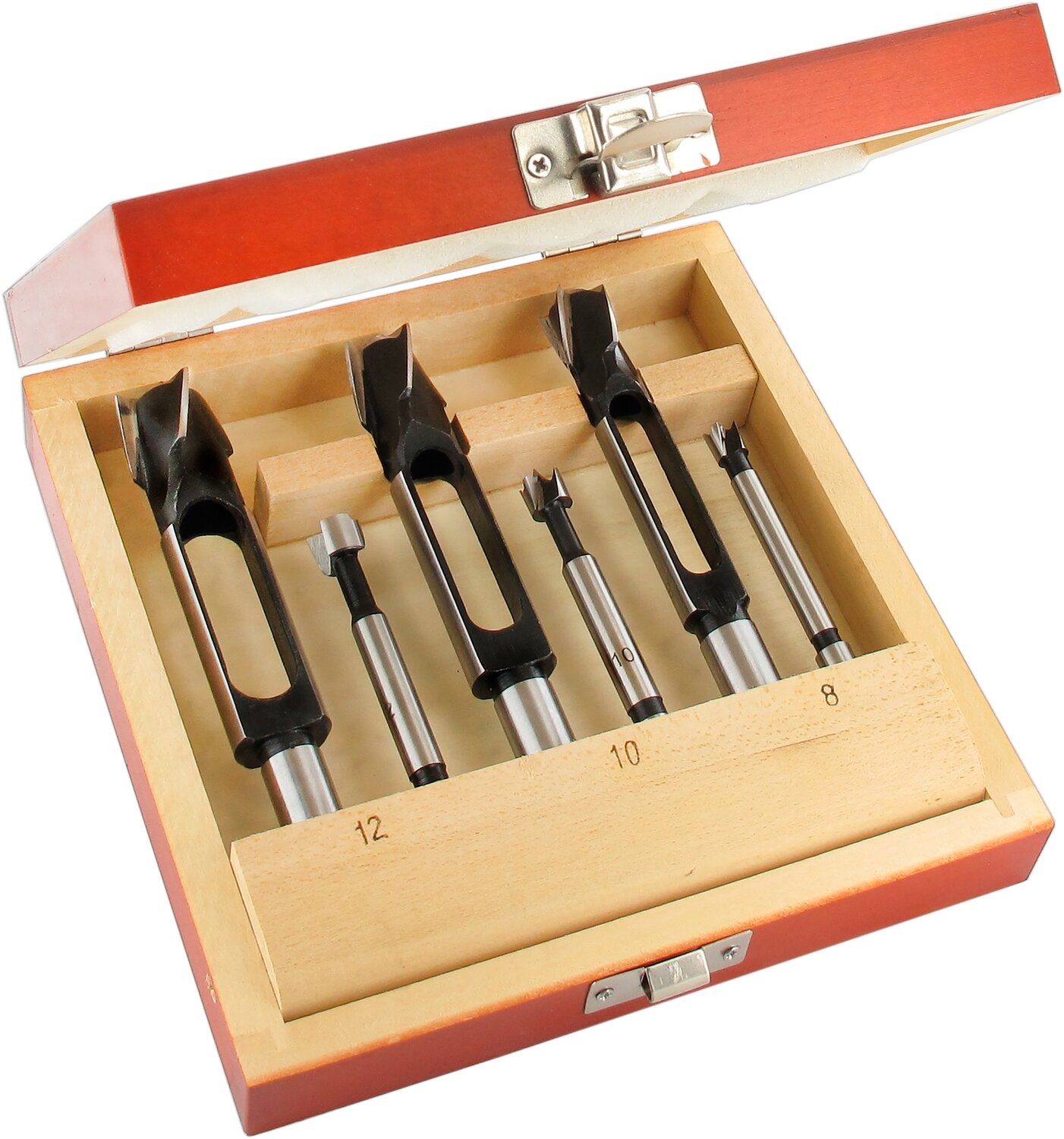 Zapfenschneider-Forstnerbohrer-Set kombiniert D 8-10-12mm S1 8mm S2 13mm           (ENT)