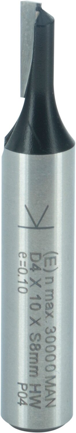 Nutfräser einschneidig D 4mm NL 10mm GL 48mm S 8mm SL 32mm       (ENT)