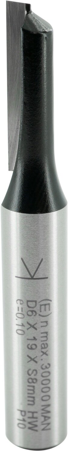 Nutfräser einschneidig D 6mm NL 19mm GL 55mm S 8mm SL 32mm       (ENT)