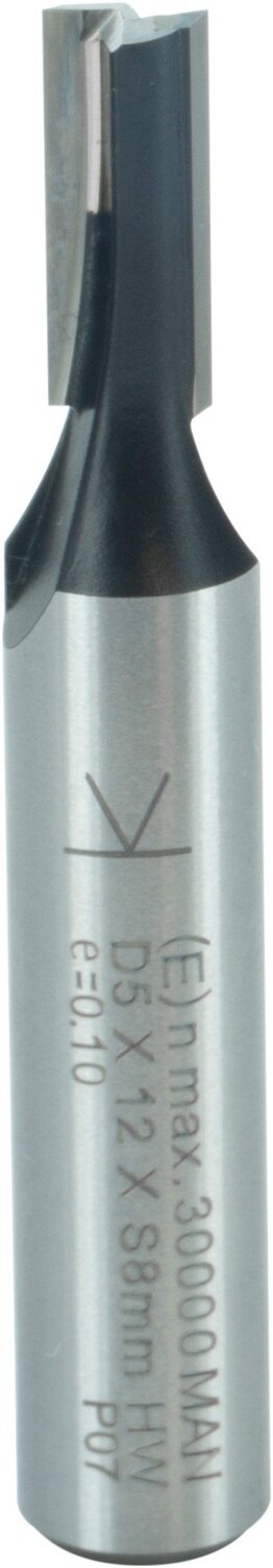 Nutfräser mit angeschliffener Bohrschneide D 5mm NL 12mm GL 50mm S 8mm SL 32mm       (ENT)