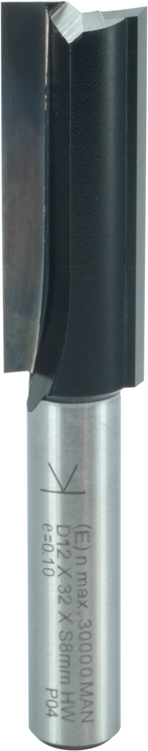 Nutfräser mit angeschliffener Bohrschneide D 12mm NL 32mm GL 64mm S 8mm SL 32mm       (ENT)