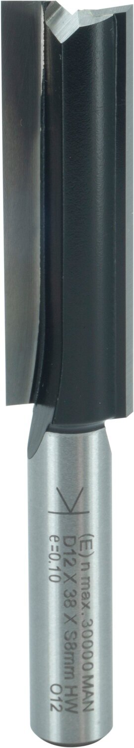 Nutfräser mit angeschliffener Bohrschneide D 12mm NL 50mm GL 82mm S 8mm SL 32mm       (ENT)