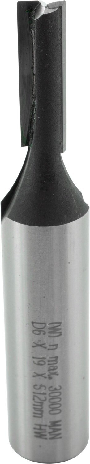Nutfräser mit angeschliffener Bohrschneide D 6mm NL 25mm GL 73mm S 12mm SL 40mm       (ENT)