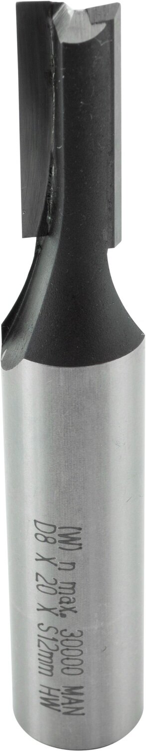 Nutfräser mit angeschliffener Bohrschneide D 8mm NL 20mm GL 67mm S 12mm SL 40mm       (ENT)