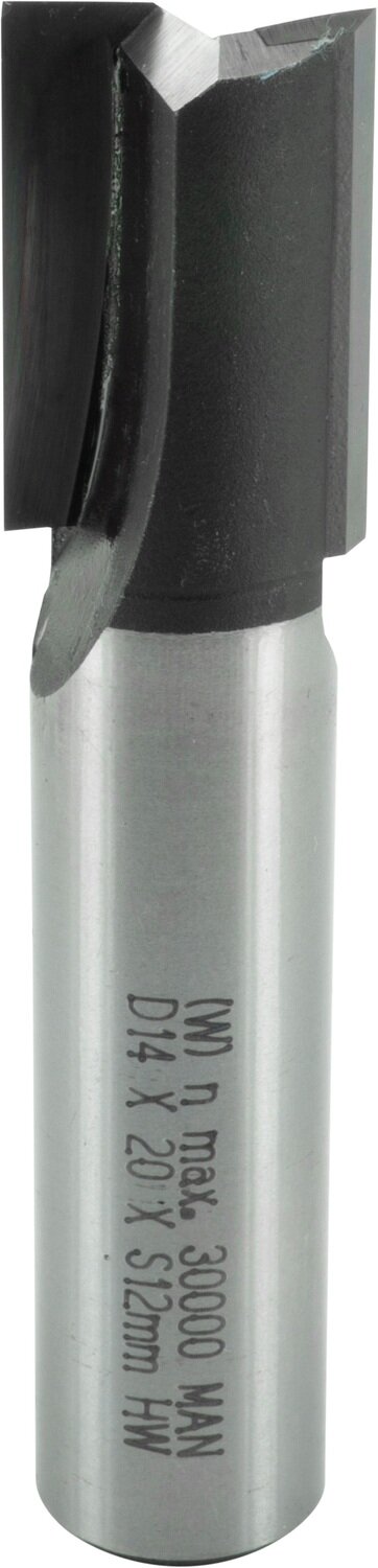 Nutfräser mit angeschliffener Bohrschneide D 14mm NL 20mm GL 62mm S 12mm SL 40mm       (ENT)