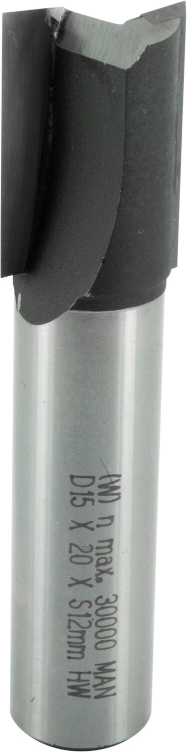Nutfräser mit angeschliffener Bohrschneide D 15mm NL 20mm GL 60mm S 12mm SL 40mm       (ENT)