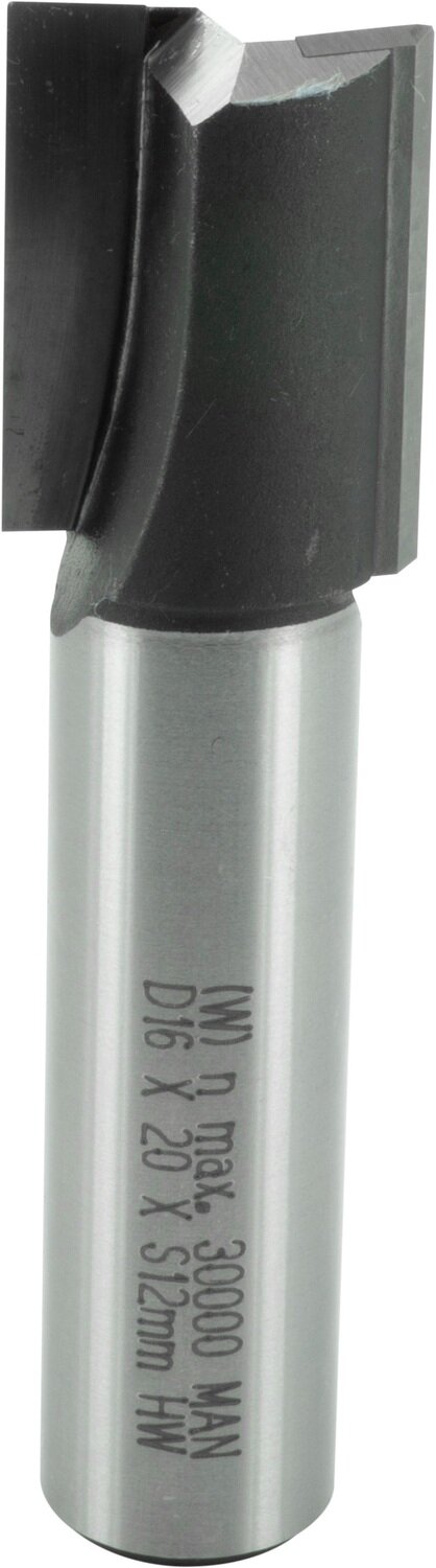 Nutfräser mit angeschliffener Bohrschneide D 16mm NL 20mm GL 60mm S 12mm SL 40mm       (ENT)