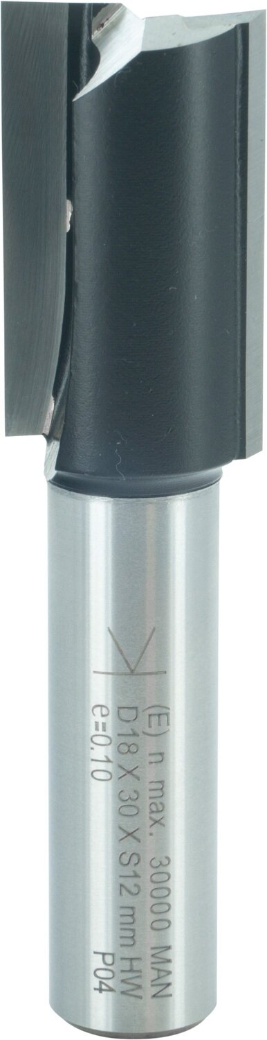 Nutfräser mit angeschliffener Bohrschneide D 18mm NL 30mm GL 70mm S 12mm SL 40mm       (ENT)