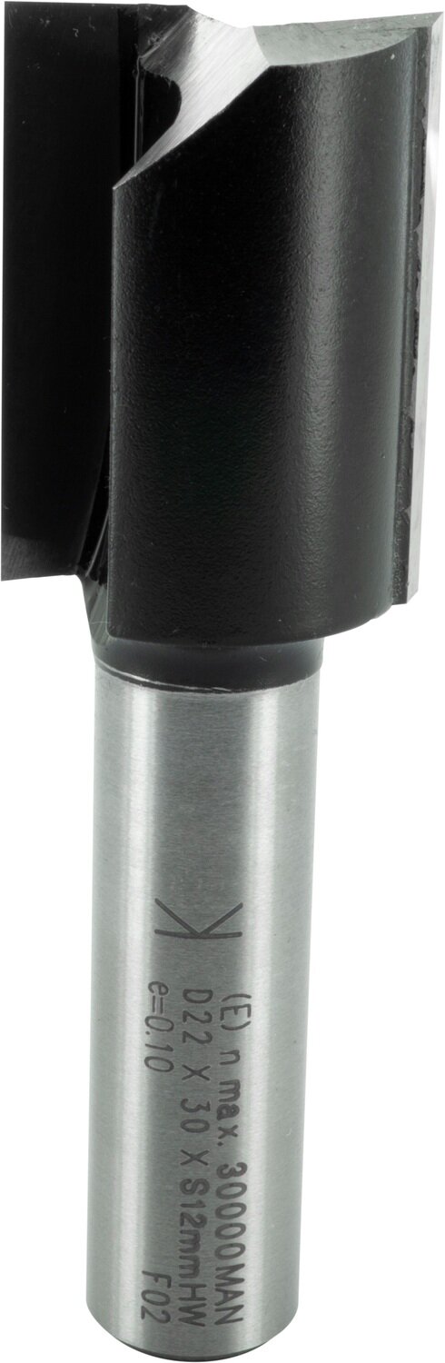 Nutfräser mit angeschliffener Bohrschneide D 22mm NL 30mm GL 70mm S 12mm SL 40mm       (ENT)