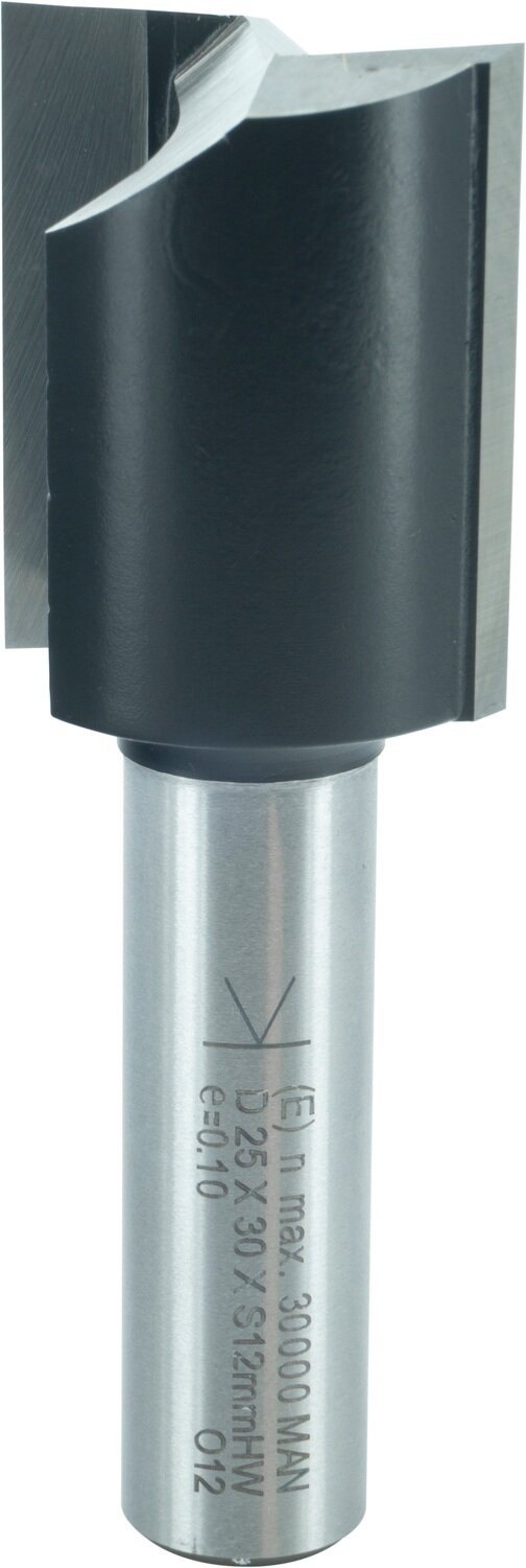 Nutfräser mit angeschliffener Bohrschneide D 25mm NL 30mm GL 70mm S 12mm SL 40mm       (ENT)