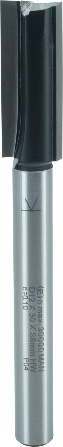 Nutfräser mit Hartmetall-Bohrschneide D 12mm NL 30mm GL 90mm S 8mm SL 58mm       (ENT)